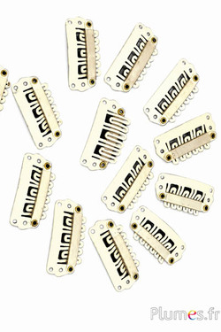 Clip - 28 mm x 10 mm - crema